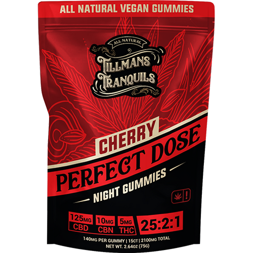 Cherry CBD Gummies for Sleep 140mg Total - 25:2:1
