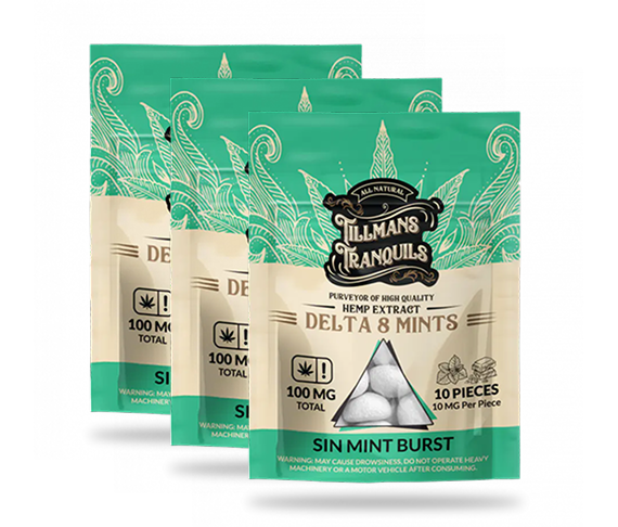 Sin Mint Burst Delta 8 THC Mints 3 pack