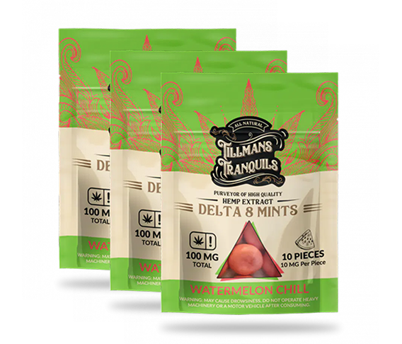 Watermelon Chill Delta 8 THC Mints 3 pack