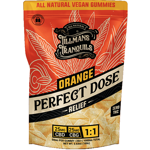 Orange CBG CBD Gummies for pain relief - Anytime (Zero THC)