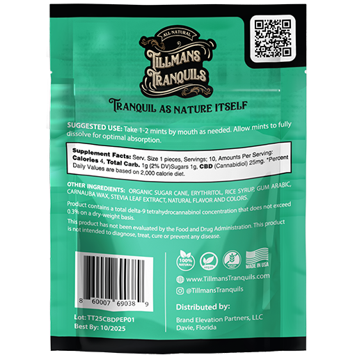 peppermint cbd mints ingredients