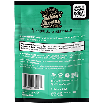 peppermint cbd mints ingredients