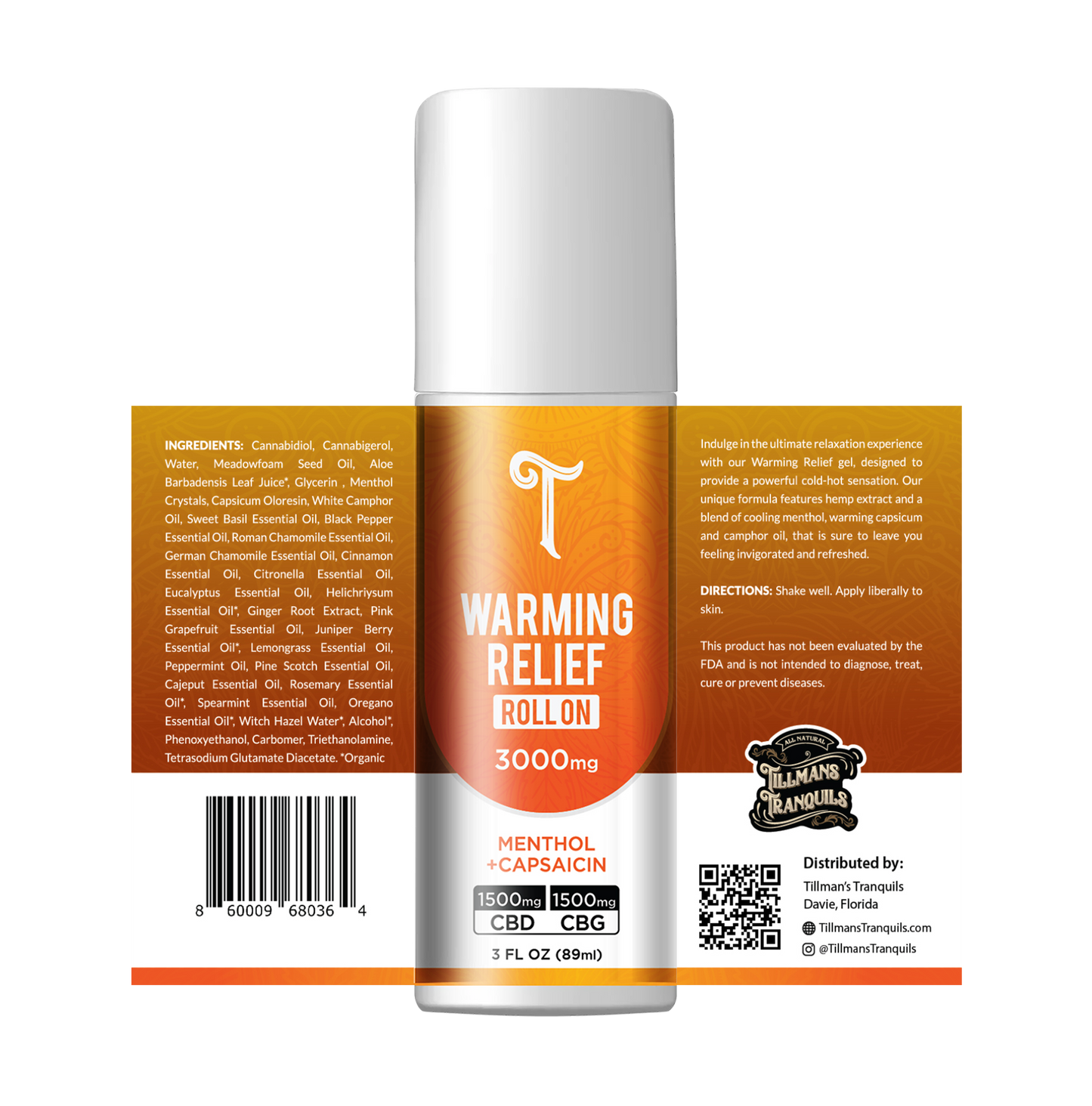 CBD Roll On + CBG - Muscle Relief Warming Gel